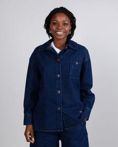 Indigo Oversized Overshirt Denim via Brava Fabrics