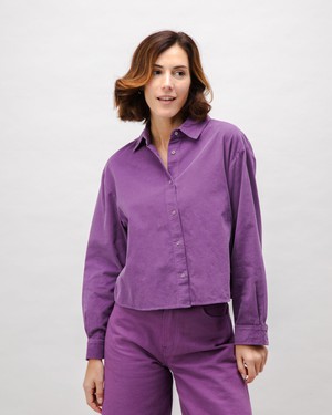 Babycord Boxy Cotton Blouse Orchid from Brava Fabrics