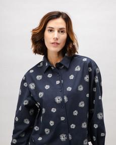 Urchin Boxy Flannel Blouse Navy via Brava Fabrics