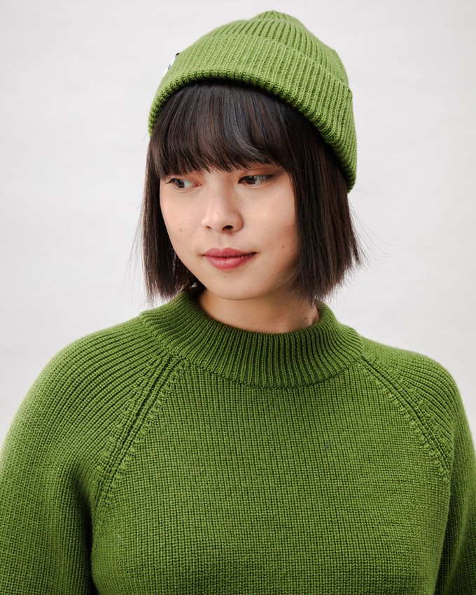 Waterfront Wool Beanie Green from Brava Fabrics