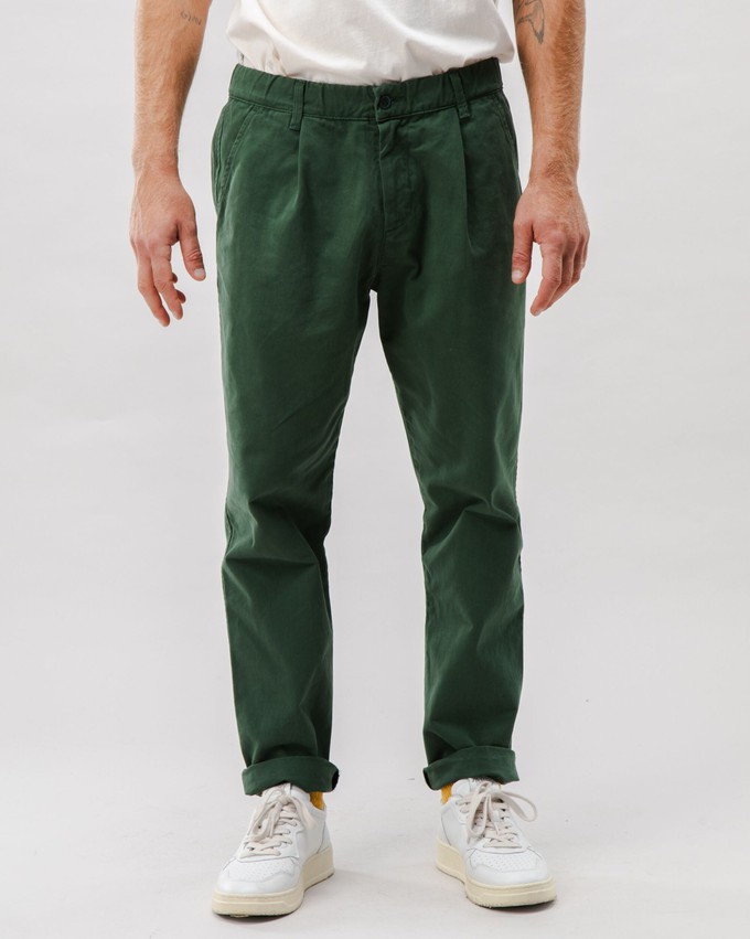 Comfort Chino Cotton Pants Green from Brava Fabrics