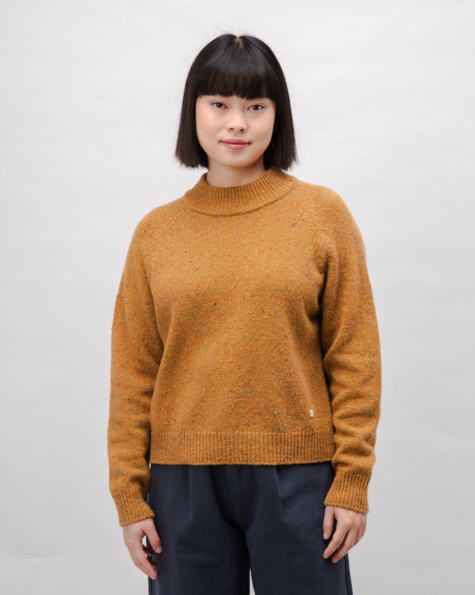 Perkins Raglan Wool Sweater Ochre from Brava Fabrics