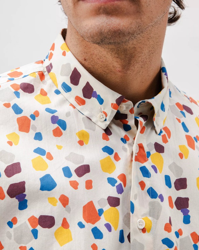 Geo Cotton Shirt Ecru from Brava Fabrics