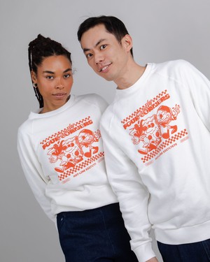 Hoxton Four Corners Unisex Sweatshirt White from Brava Fabrics