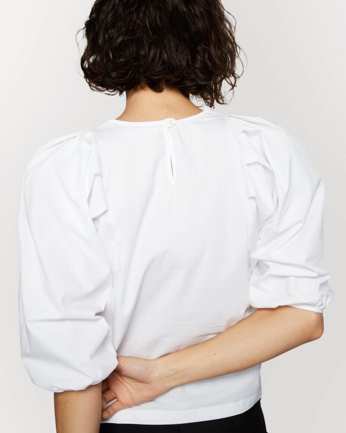 White Cotton Puff Sleeves top from Charlie Mary