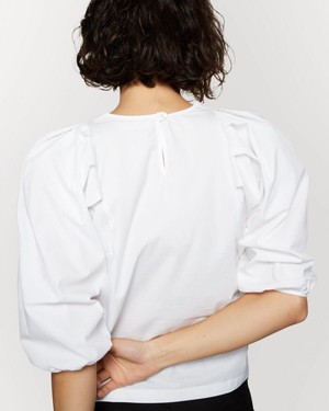 White Cotton Puff Sleeves top from Charlie Mary