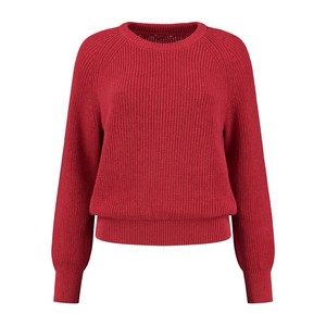 Knitted jumper  Recycled Cotton & Tencel Raspberry Red from Charlie Mary