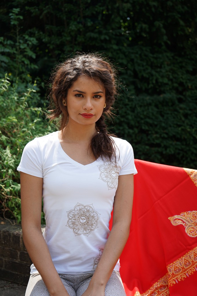 Indian Motif Tee White from chaYkra