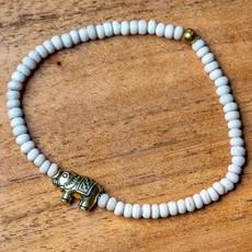 Tulsi Bead Meditation Bracelet with Elephant Charm via chaYkra