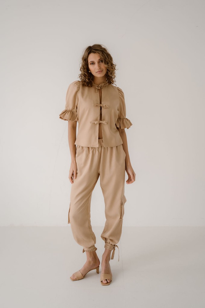 OLIVIA TOP - SAND from ELJO THE LABEL