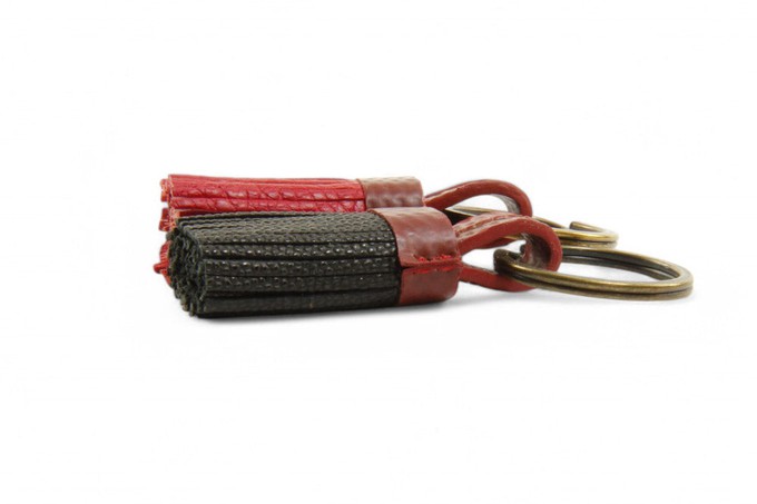 Mini Leather Tassel Keyring from Elvis & Kresse