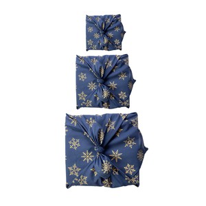 Furoshiki Gift Wrap Midnight Snowflakes Fabric Gift Wrap from FabRap