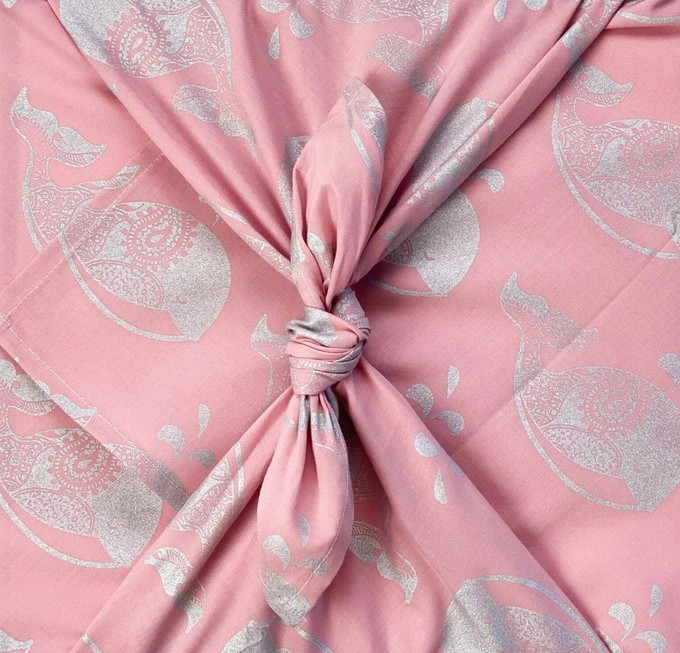 Furoshiki Gift Wrap Blush Whales Fabric Gift Wrap from FabRap