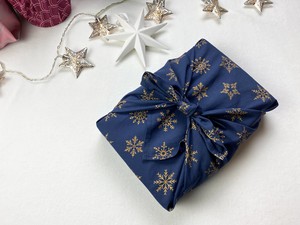 Furoshiki Gift Wrap Midnight Snowflakes Fabric Gift Wrap from FabRap