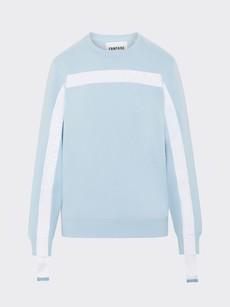 Oversized Blue Jumper With White Stripe -  Sizes 8-12 via Fanfare Label