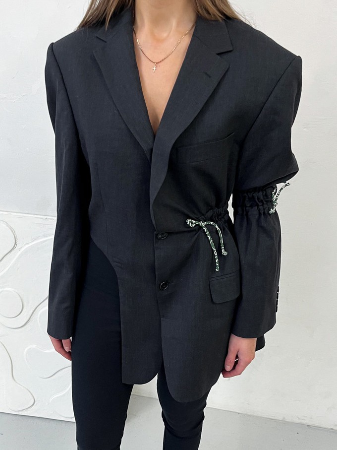 Clora Upcycled Blazer in Black from Fanfare Label