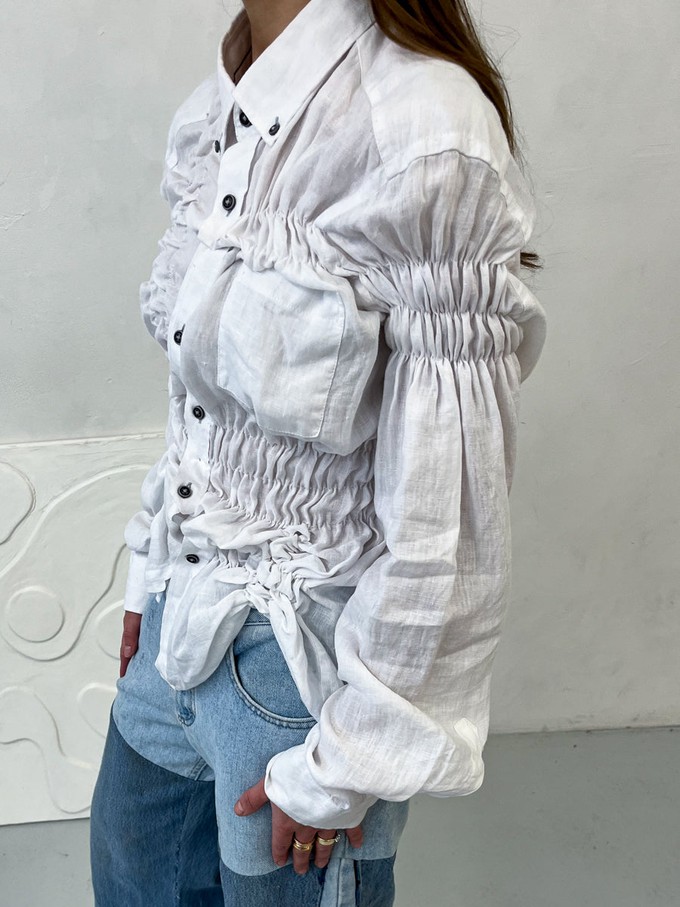 Paige Upcycled White Shirt from Fanfare Label