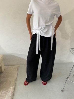 Celeste Linen Trousers in Black from Fanfare Label