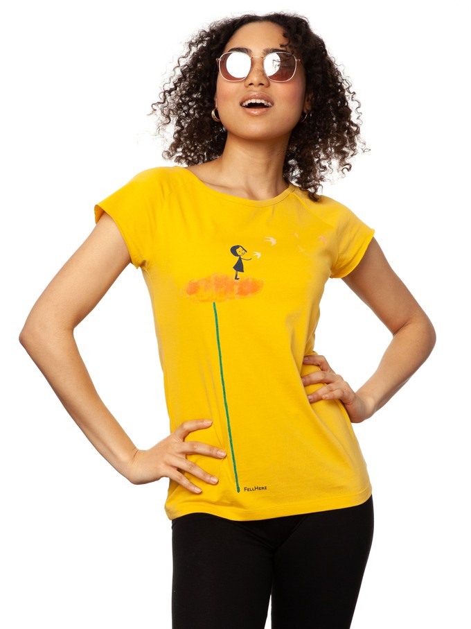 Schwalbenzug Cap Sleeve sunshine from FellHerz T-Shirts - bio, fair & vegan