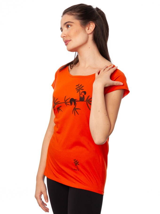 Faultier Cap Sleeve koi orange from FellHerz T-Shirts - bio, fair & vegan