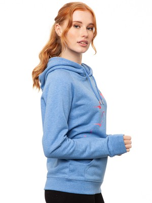 Möwenflug Hoodie blue melange from FellHerz T-Shirts - bio, fair & vegan