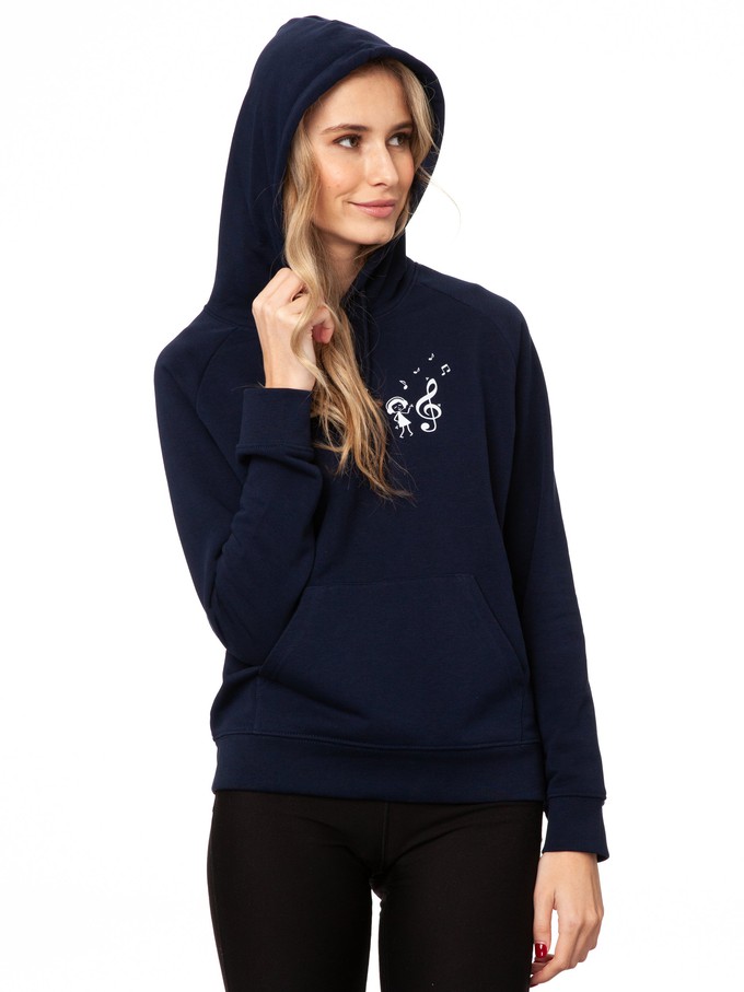 Music Lover Hoodie navy from FellHerz T-Shirts - bio, fair & vegan