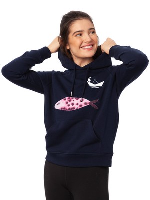 La Capitana Hoodie navy from FellHerz T-Shirts - bio, fair & vegan