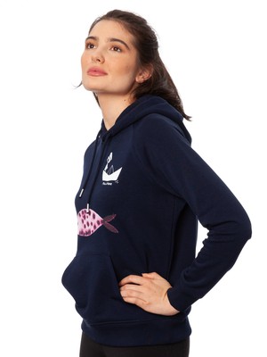 La Capitana Hoodie navy from FellHerz T-Shirts - bio, fair & vegan