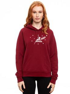 X-Mas Hoodie burgundy via FellHerz T-Shirts - bio, fair & vegan