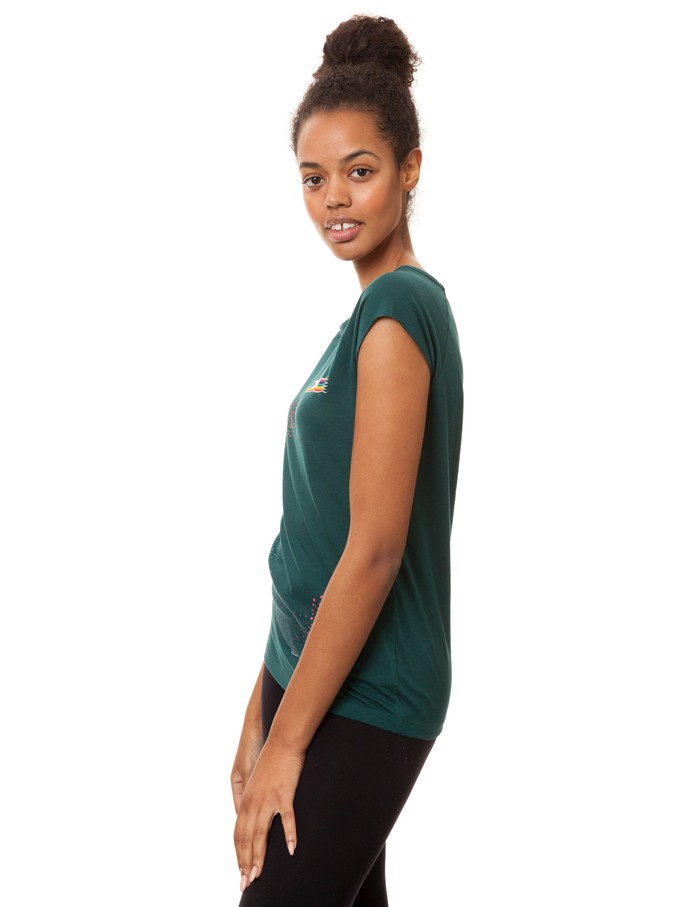 Ommm Cap Sleeve deep teal from FellHerz T-Shirts - bio, fair & vegan