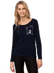 Noodle soup Longsleeve navy via FellHerz T-Shirts - bio, fair & vegan