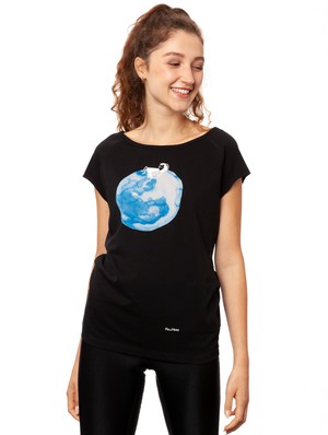 Moon Girl Cap Sleeve black from FellHerz T-Shirts - bio, fair & vegan