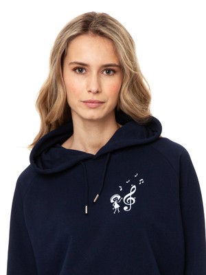 Music Lover Hoodie navy from FellHerz T-Shirts - bio, fair & vegan