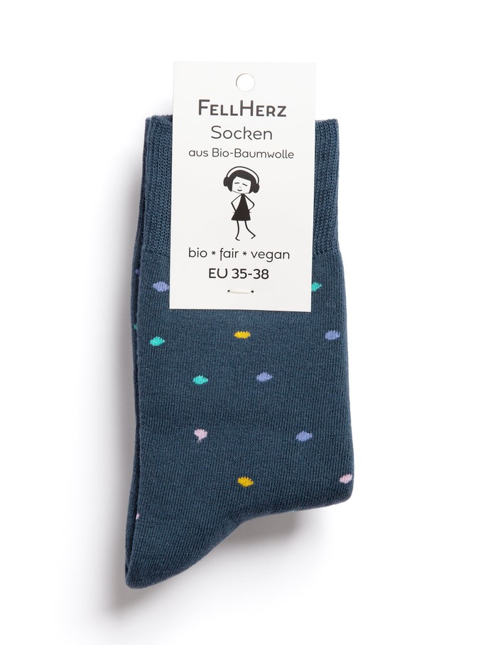 Warm cuddly socks with organic cotton confetti thundercloud from FellHerz T-Shirts - bio, fair & vegan