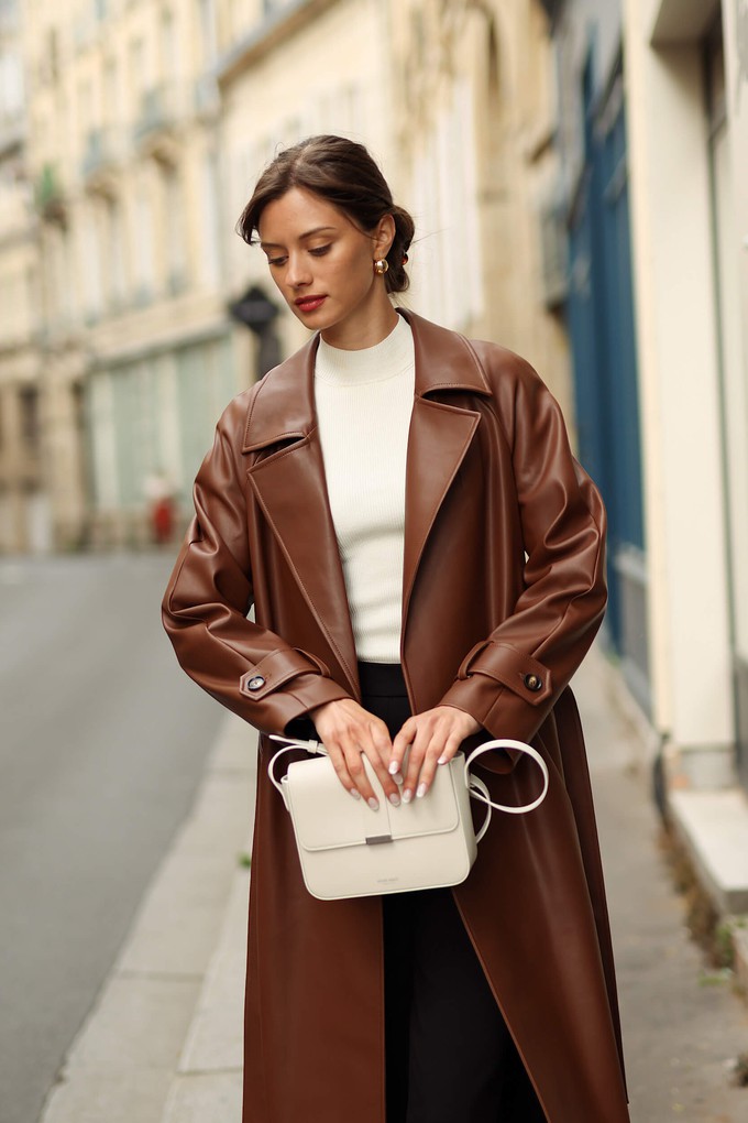 Nadine Faux Leather Trench Coat from GAÂLA