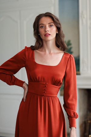 Rouge Silk Dress from GAÂLA