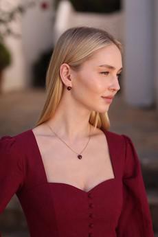 Poppy Garnet Necklace via GAÂLA