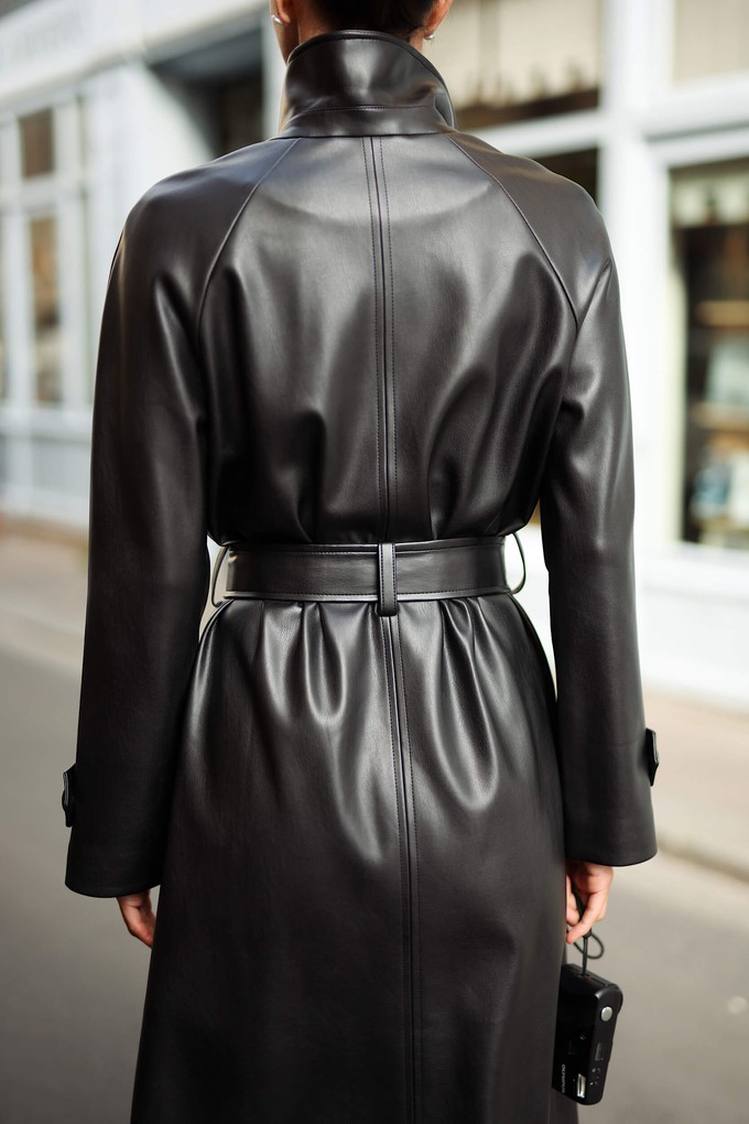 Nadine Faux Leather Trench Coat from GAÂLA