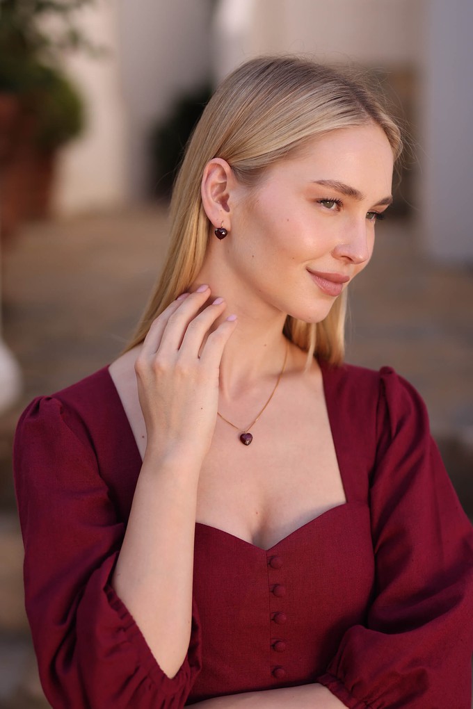 Poppy Garnet Earrings from GAÂLA