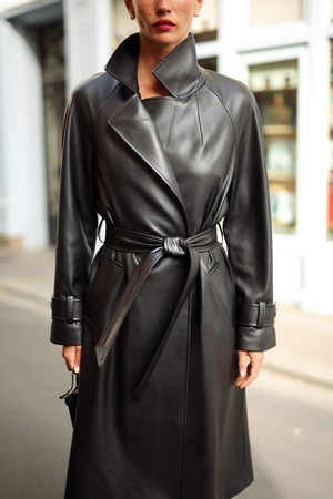 Nadine Faux Leather Trench Coat from GAÂLA