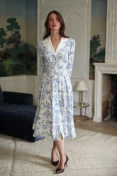 Catalina Toile De Jouy Dress via GAÂLA