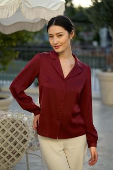 Asya Stretch Silk Blouse via GAÂLA