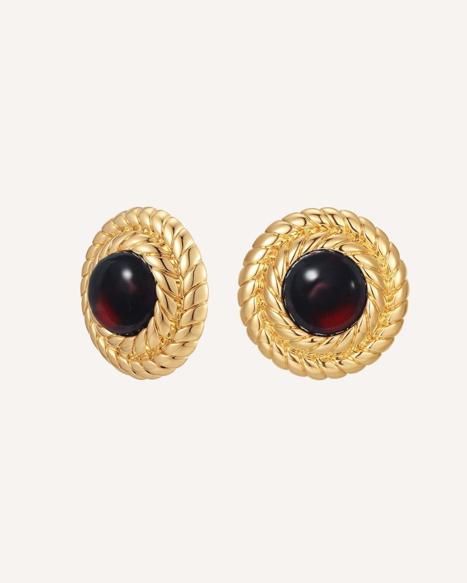 January Birthstone Earrings - Garnet from GAÂLA