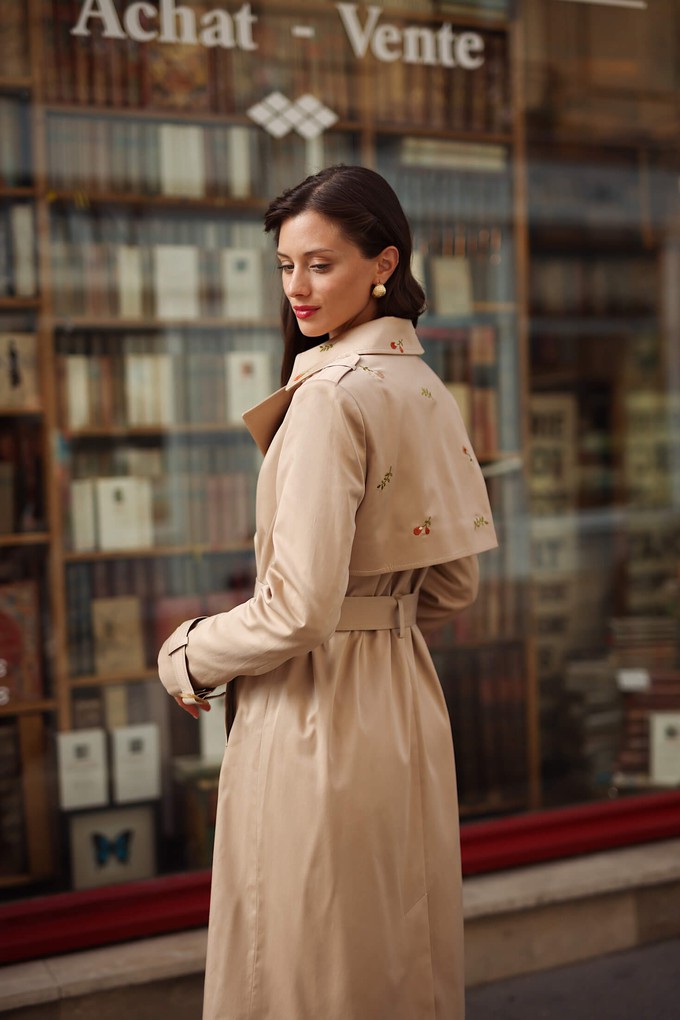 Nica Embroidered Trench Coat from GAÂLA