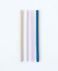 Colored silicone straws – set of 4 via Glow - the store