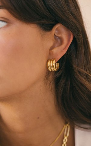 Earring Bold Triple Hoop from Het Faire Oosten