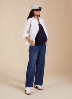 Organic Cotton Maternity Wide Leg Jeans via Isabella Oliver