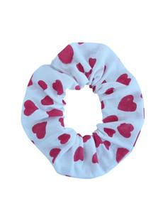 Cotton Heart Printed Scrunchie via Jenerous