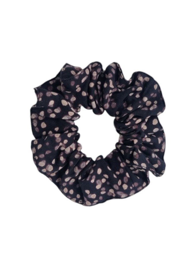 Organic Cotton Black Spotty Scrunchie from Jenerous