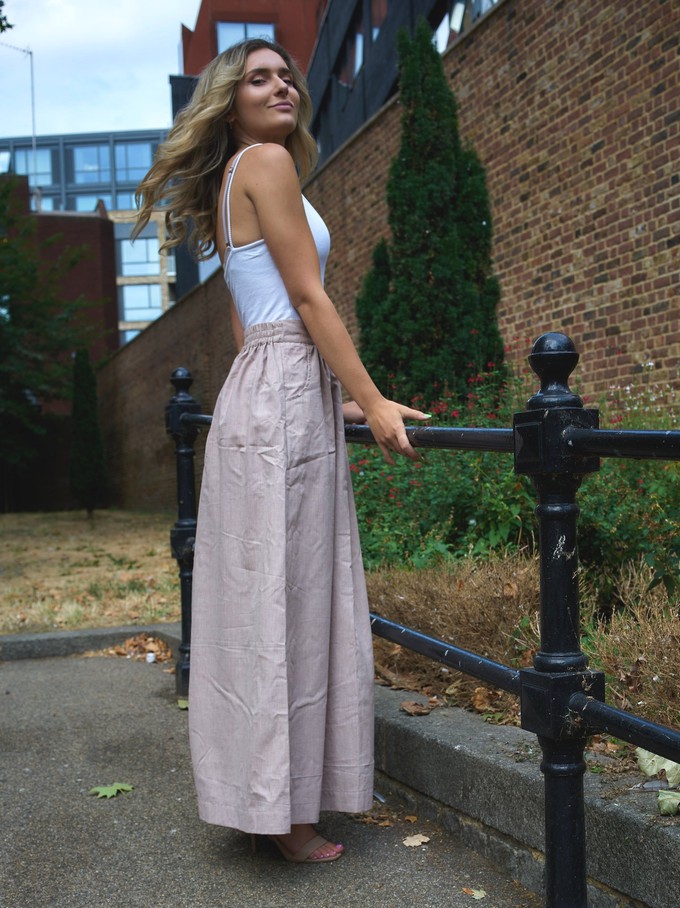 Organic Cotton Sand Maxi Skirt from Jenerous